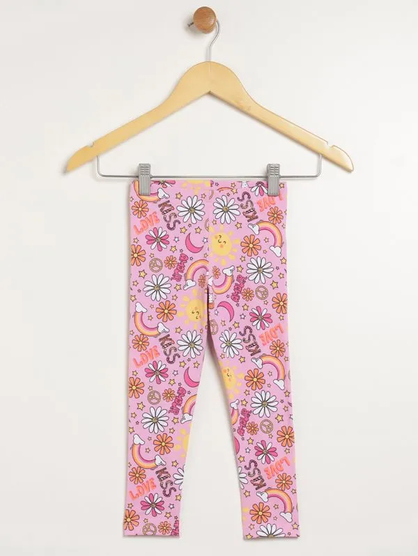 Calça Legging Infantil Para Menina - ROSA 3