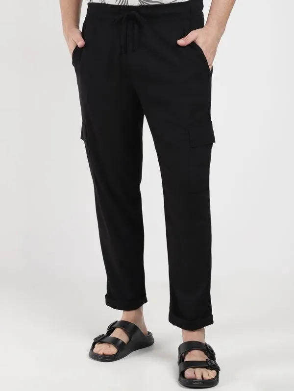 Calça Linho Cargo Masculina PRETO GG