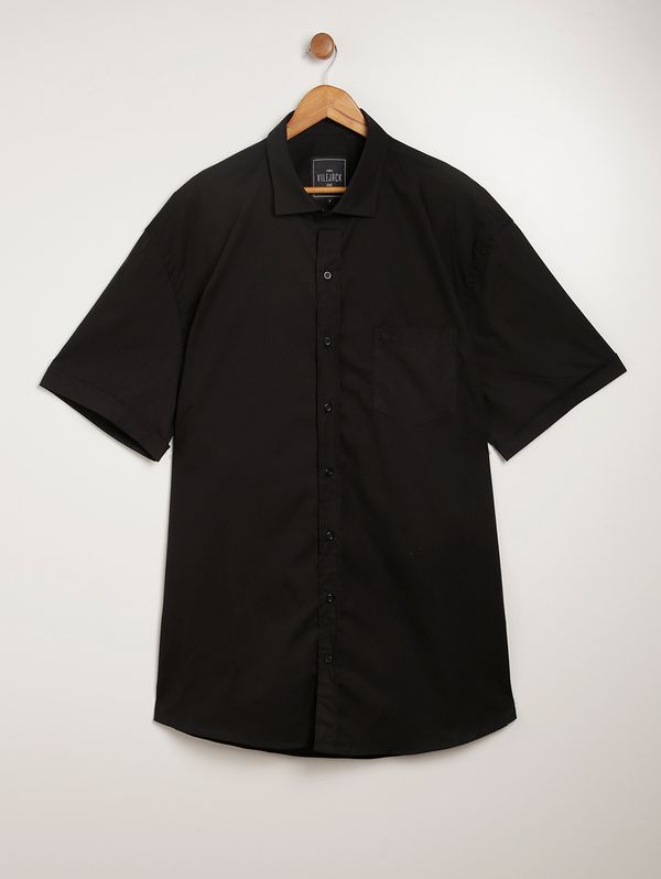 Camisa Manga Curta Vilejack Plus Size Masculina PRETO 7