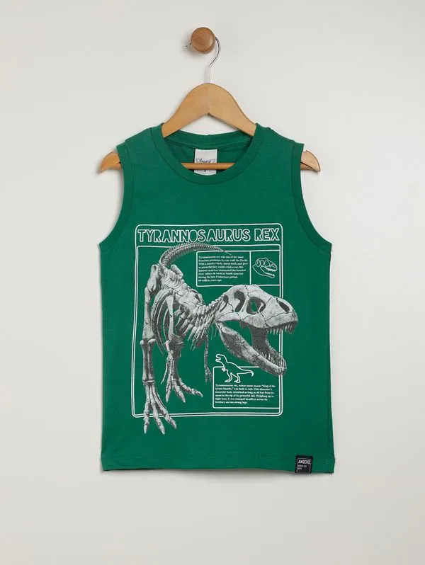 Camiseta Regata Infantil Para Menino - VERDE 8