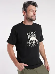 Camiseta Manga Curta Eletrón Masculina PRETO P