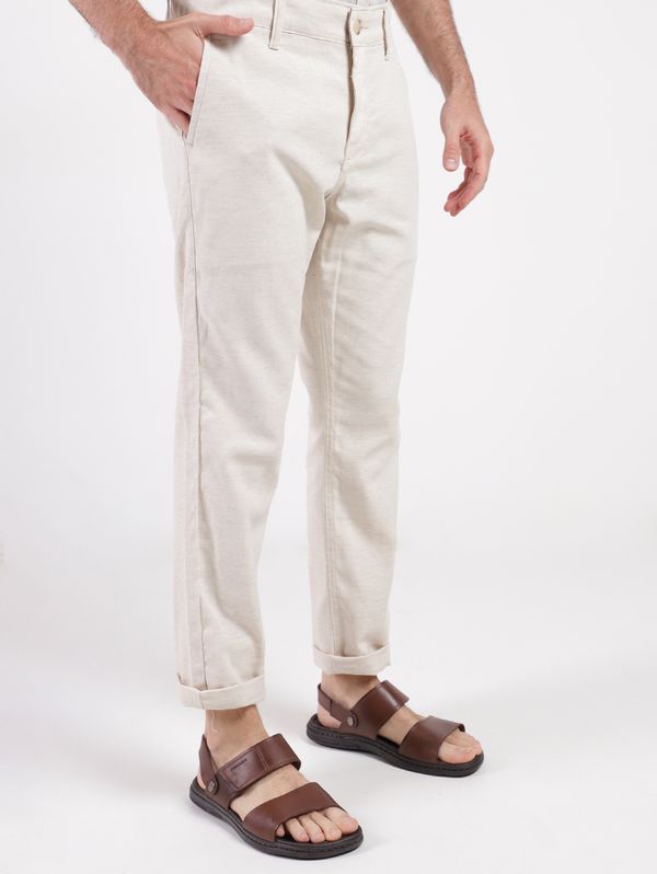 Calça Linho Slim Masculina AREIA 40