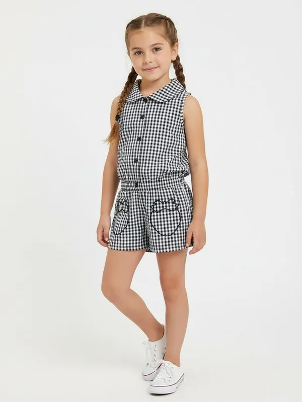 Conjunto Curto Kid+ Infantil Para Menina - PRETO 8