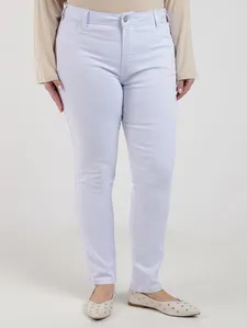Calça Sarja Cigarrete Plus Size Feminina BRANCO 52