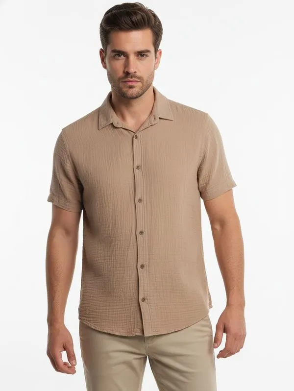 Camisa Rústica Masculina MARROM GG
