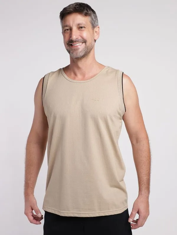 Camiseta Regata Gangster Masculina NATURAL GG