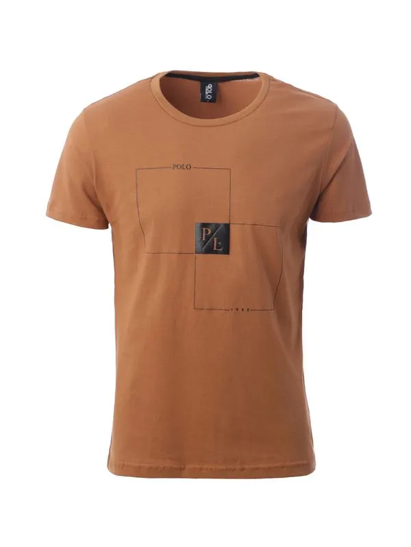 Camiseta Manga Curta Masculina MARROM P