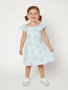 Vestido Laise Infantil Para Menina - VERDE 1
