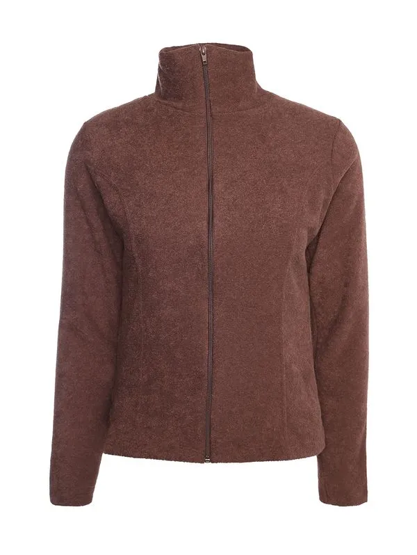 Jaqueta Boucle Autentique Feminina MARROM G