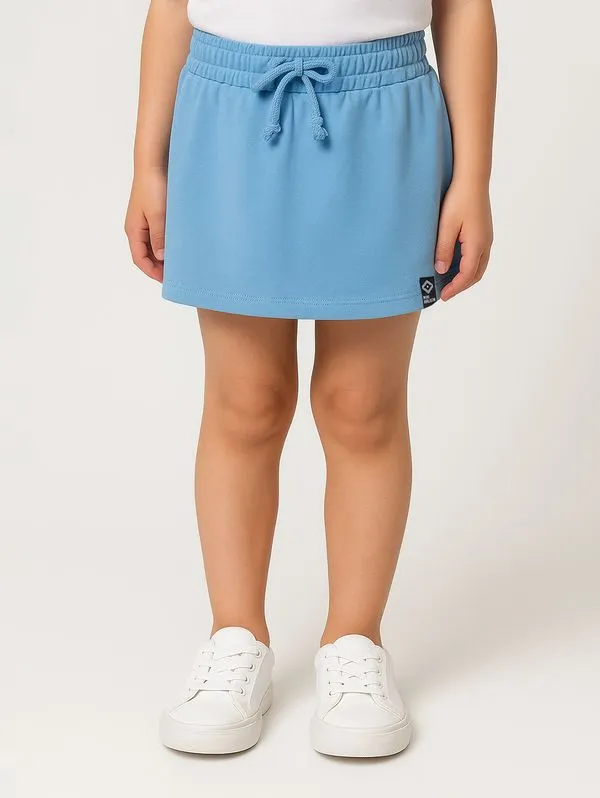 Short Saia Moletinho Infantil Para Menina - AZUL 6