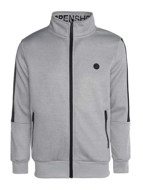 Jaqueta College Bolsos Zíper Masculina MESCLA G