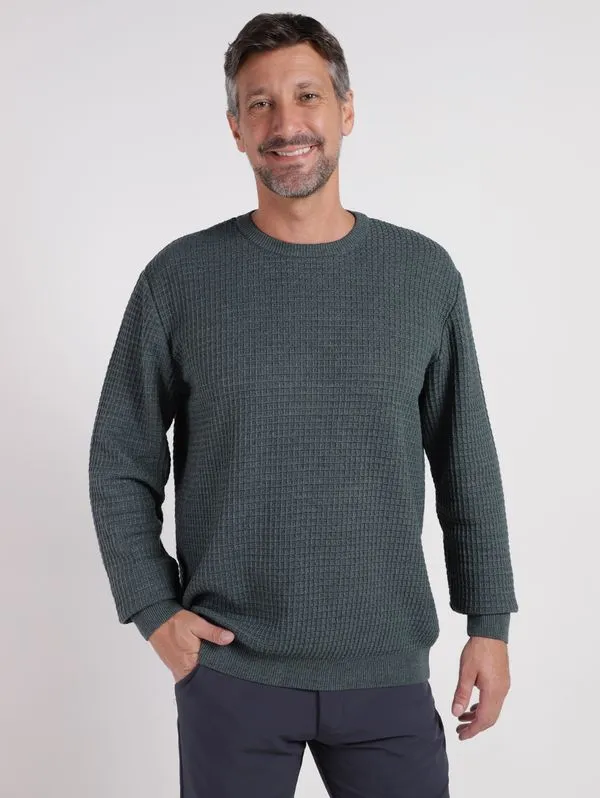 Blusão Tricot Manga Longa Masculino VERDE G