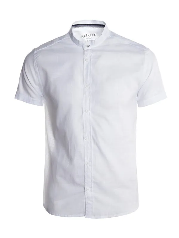 Camisa Manga Curta Gola Padre Masculina BRANCO GG