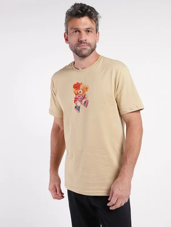 Camiseta Manga Curta Full Surf Masculina BEGE GG