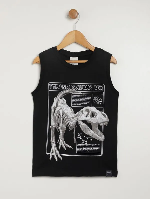 Camiseta Regata Infantil Para Menino - PRETO 4
