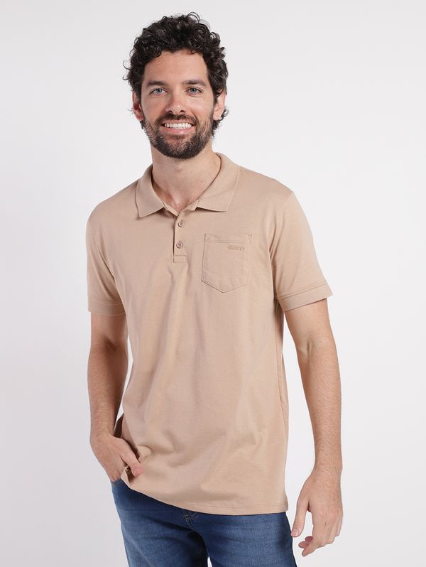 Polo Manga Curta Masculina MARROM GG