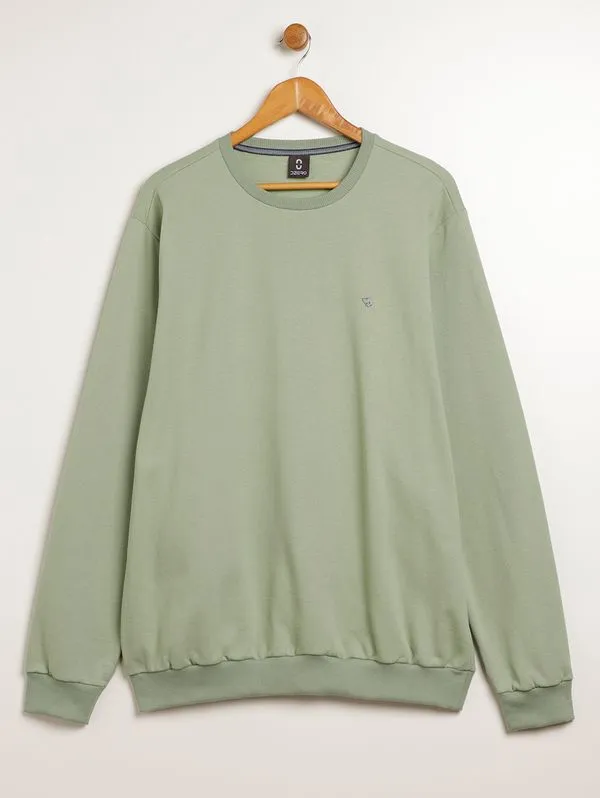 Moletom Básico Plus Size Masculino VERDE G4