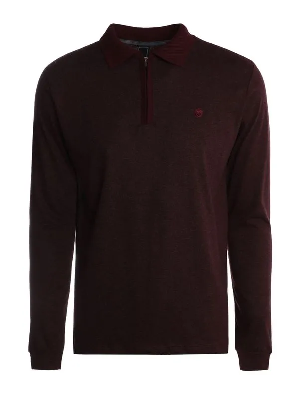 Polo Manga Longa Masculina BORDO GG