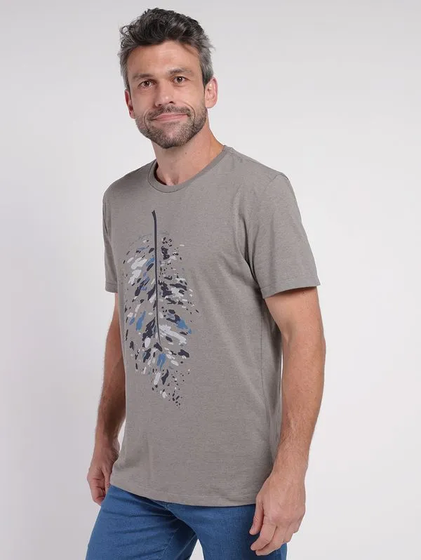 Camiseta Manga Curta Masculina CINZA P