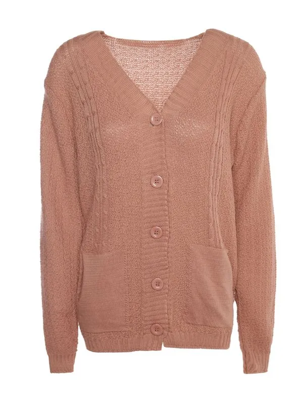 Cardigan Trabalhado Com Botões Feminino BEGE
