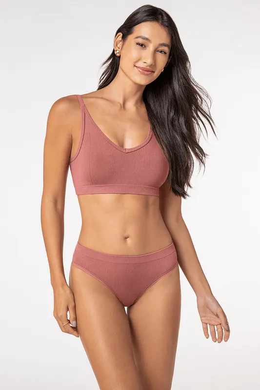 Calcinha Biquini Touch Bambu Feminina Lupo Tamanho: G (44 a 46) | Cor: Telha