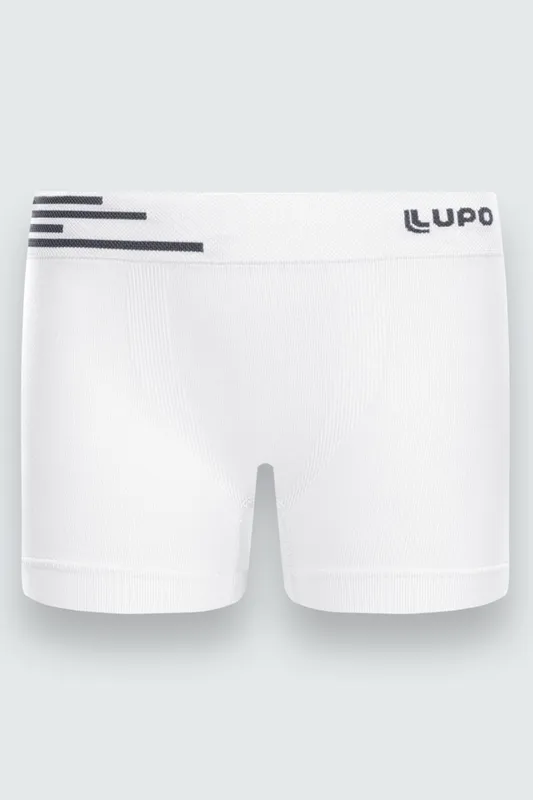 Cueca Boxer Sem Costura Infantil Masculina Lupo Tamanho: P | Cor: Branca