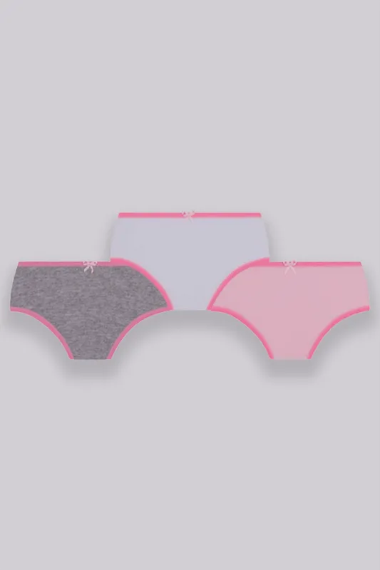 Kit 3 Calcinhas Algodão Infantil Feminina Lupo 1 Tamanho: G | Cor: Sortida