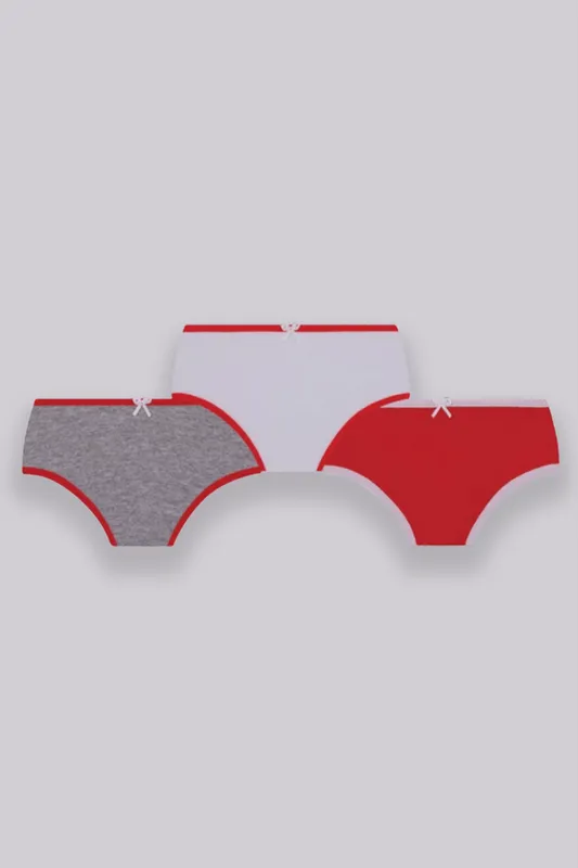Kit 3 Calcinhas Algodão Infantil Feminina Lupo 1 Tamanho: P | Cor: Sortida