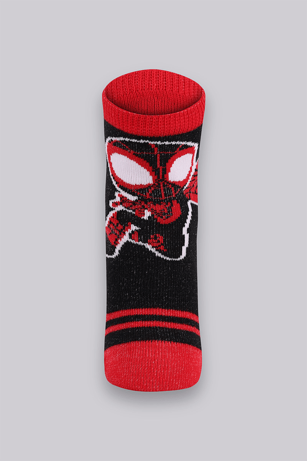 Meia Marvel BM Spidey Tamanho: 0 (Calçados 16 a 23) | Cor: Preto