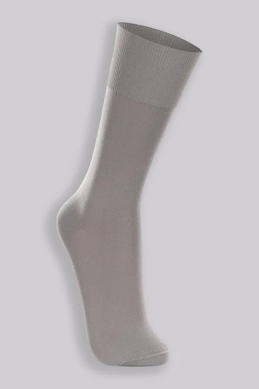 Meia Adulto Cano Longo Microfibra Lisa Lupo LD Tamanho: U | Cor: Cinza Chumbo | De 37 a 44