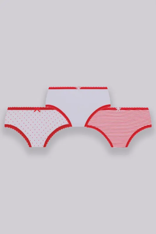 Kit 3 Calcinhas Algodão Infantil Feminina Lupo Tamanho: G | Cor: Sortida