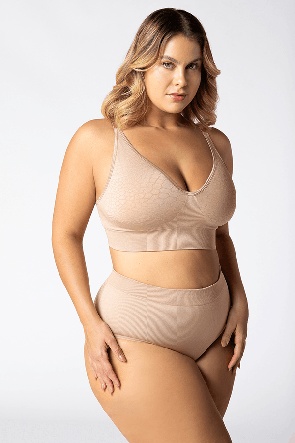 Sutiã Curve Sem Costura Tamanho: M | Cor: Natural Peach