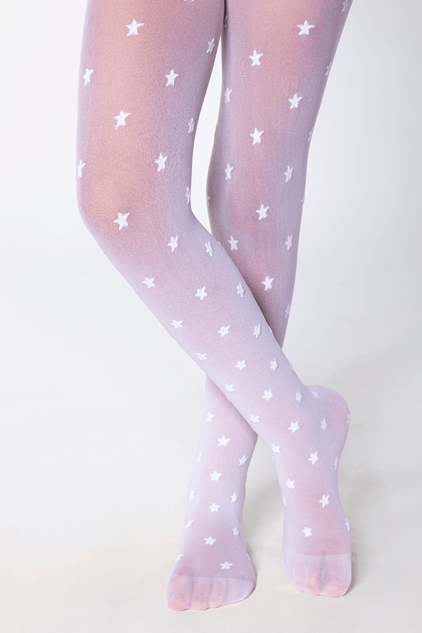 Meia-calça Fina Estrelinhas Infantil Feminina Lupo Tamanho: Bb | Cor: Branco Antartida