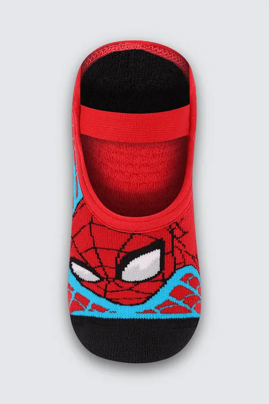 Meia Spider Man KM Sap. Anti. Tamanho: 046 (Calçados 24 a 29) | Cor: Vermelho