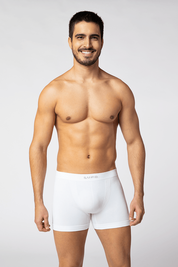 Cueca Boxer Sem Costura Masculina Lupo Tamanho: P | Cor: Branco