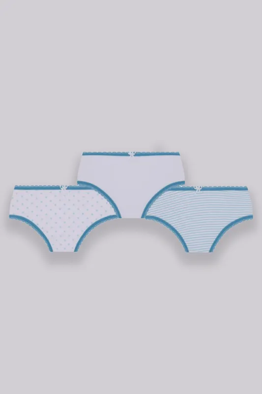 Kit 3 Calcinhas Algodão Infantil Feminina Lupo Tamanho: P | Cor: Sortida