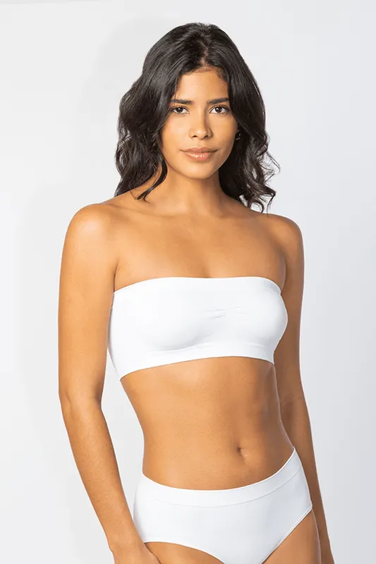 Top Faixa Sem Costura Feminino Lupo Tamanho: P | Cor: Branco