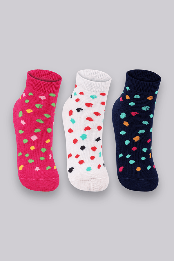Kit 3 Meias Cano Médio Algodão Infantil Feminina Lupo Tamanho: 24 a 29 | Cor: Sortida