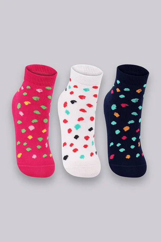 Kit 3 Meias Cano Médio Algodão Infantil Feminina Lupo Tamanho: 24 a 29 | Cor: Sortida
