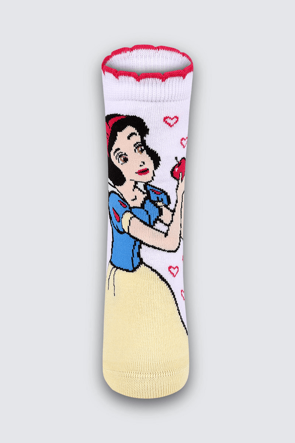 Meia Disney KF Princesas Tamanho: 046 (Calçados 24 a 29) | Cor: Branca