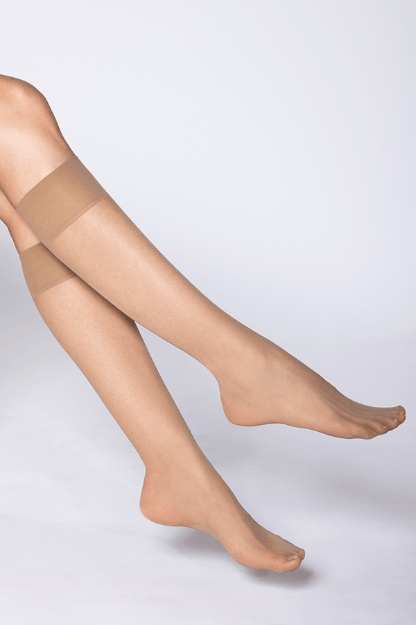 Meia Adulto Fio 15 Transparente 3/4 Com Elastano Mini Lu Loba LD Tamanho: U | Cor: Po De Arroz | 34 a 39