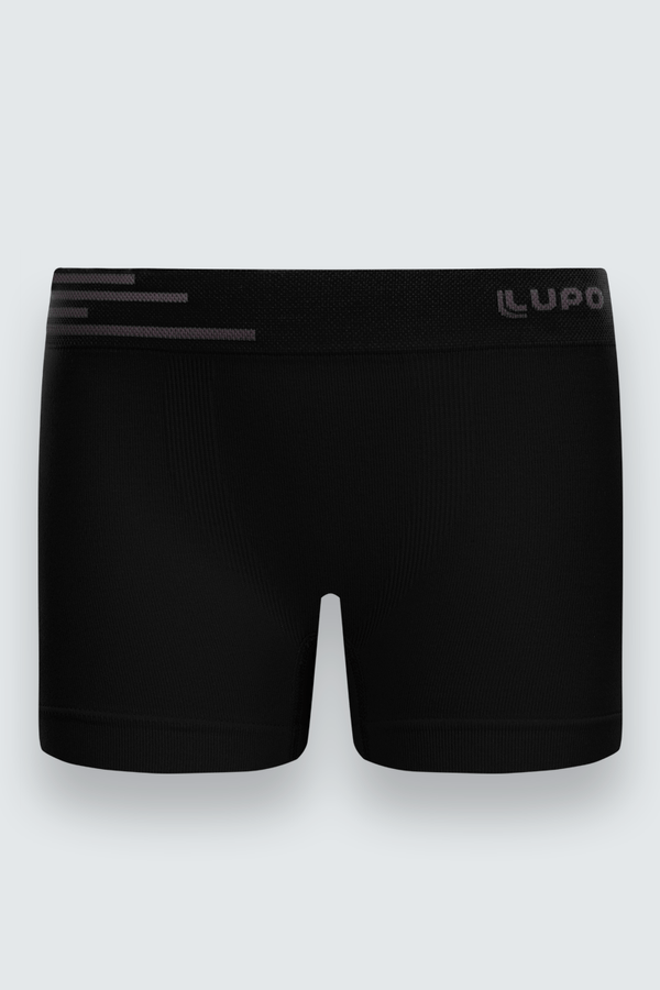 Cueca Boxer Sem Costura Infantil Masculina Lupo Tamanho: Gg | Cor: Preta
