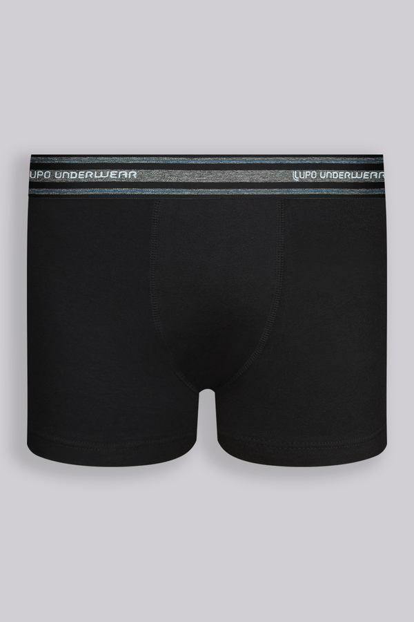 Cueca Boxer Algodão com Elastano Infantil Masculina Lupo Tamanho: 3 a 5 anos | Cor: Preto
