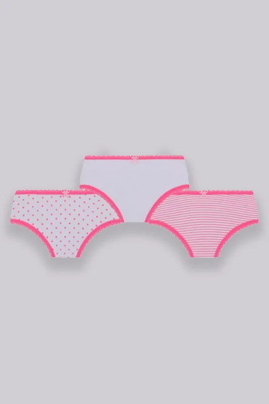 Kit 3 Calcinhas Algodão Infantil Feminina Lupo Tamanho: PP | Cor: Sortida