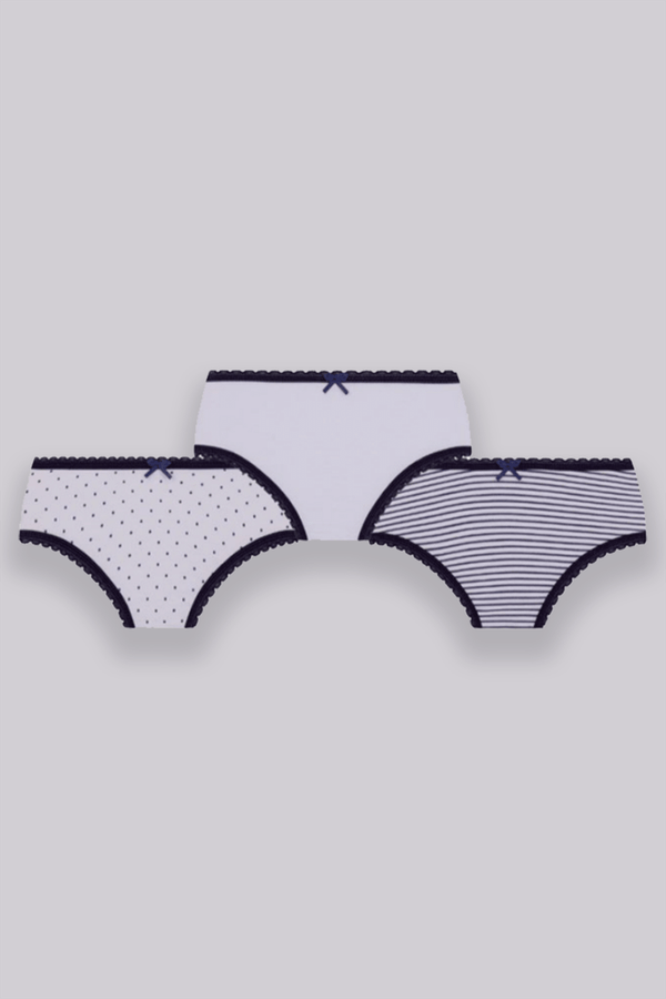 Kit 3 Calcinhas Algodão Infantil Feminina Lupo Tamanho: P | Cor: Sortida