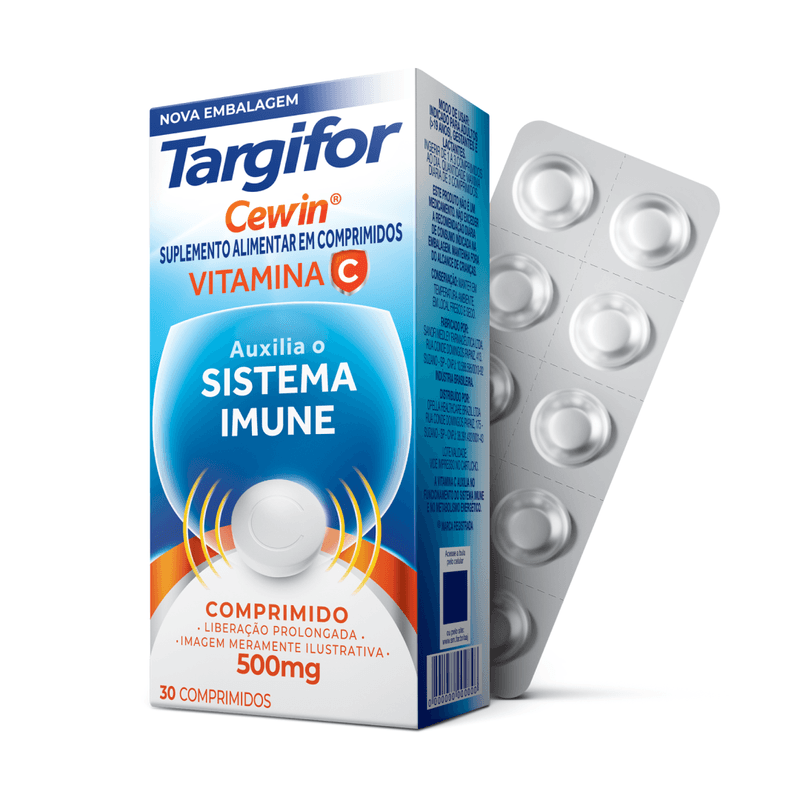 Suplemento Alimentar Targifor Cewin Vitamina C 500mg 30 Comprimidos