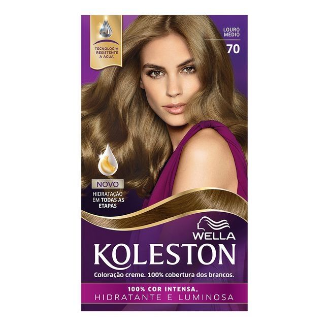 Tintura Creme Koleston 70 Louro Médio 1 Unidade