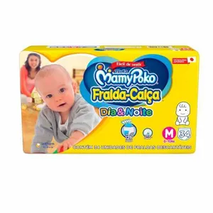 Fralda Calça Infantil MamyPoko Dia&Noite M 34 unidades
