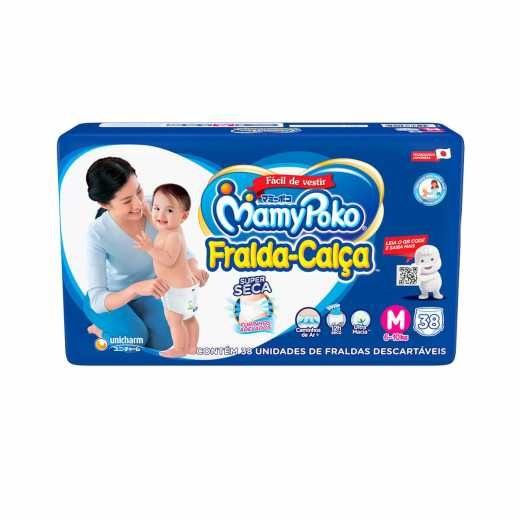 Fralda Calça Infantil MamyPoko Super Seca Tamanho M com 38 unidades