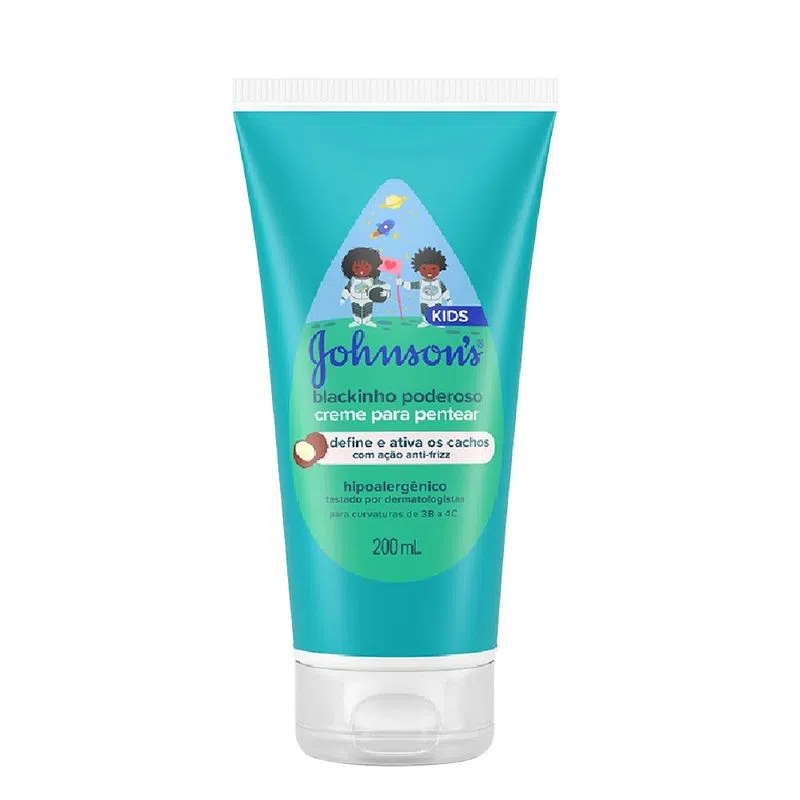 Creme para Pentear Johnson's Kids Blackinho Poderoso 200mL